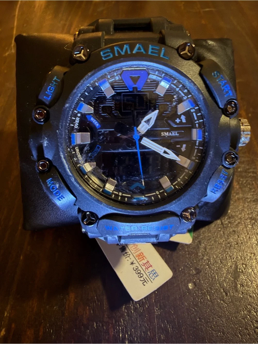SMAEL Waterproof 5 ATM Sport Watch - Black & Blue